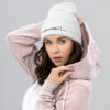Umgeschlagene Beanie – München Skyline in 3D-Stickerei